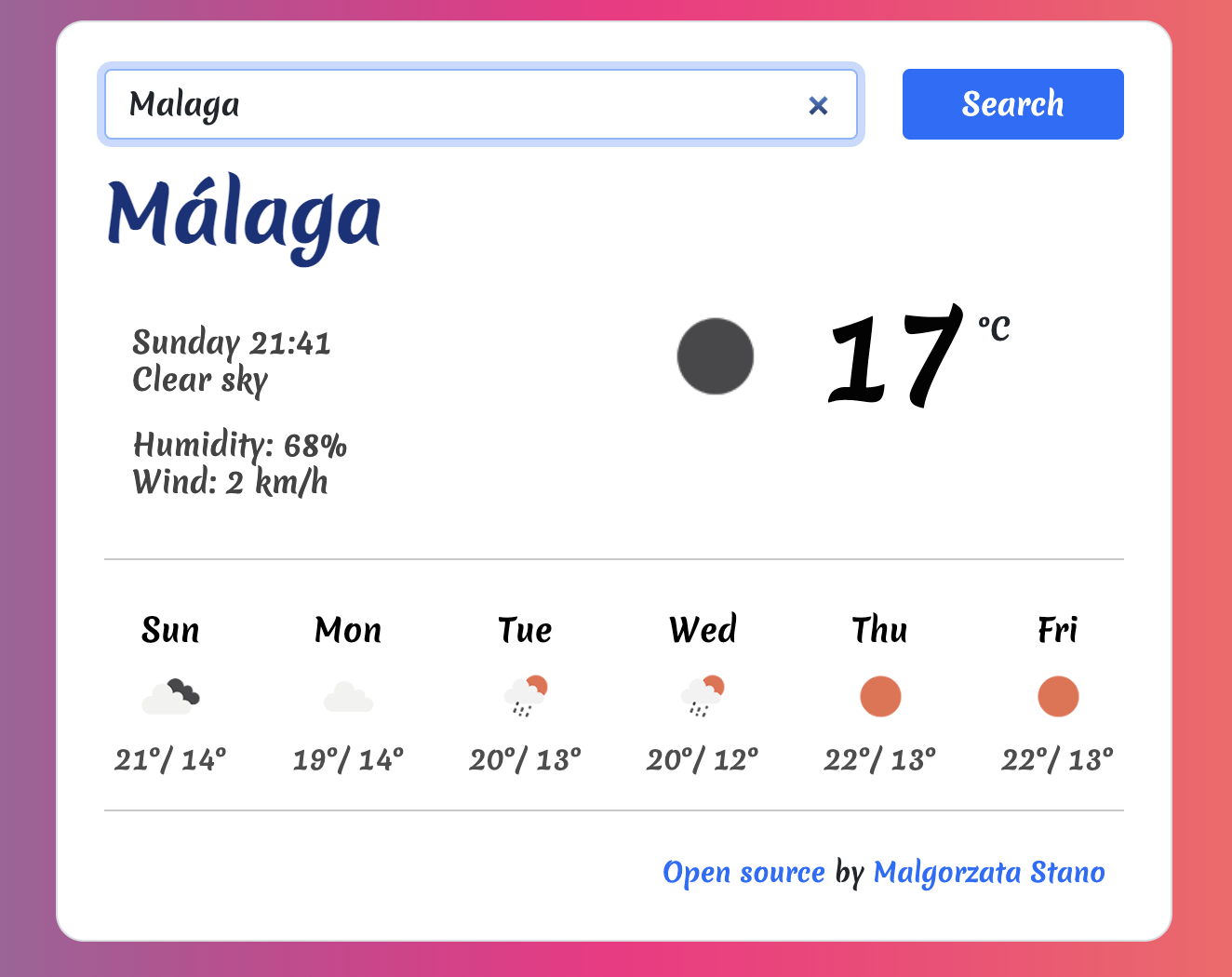 Weather App preview